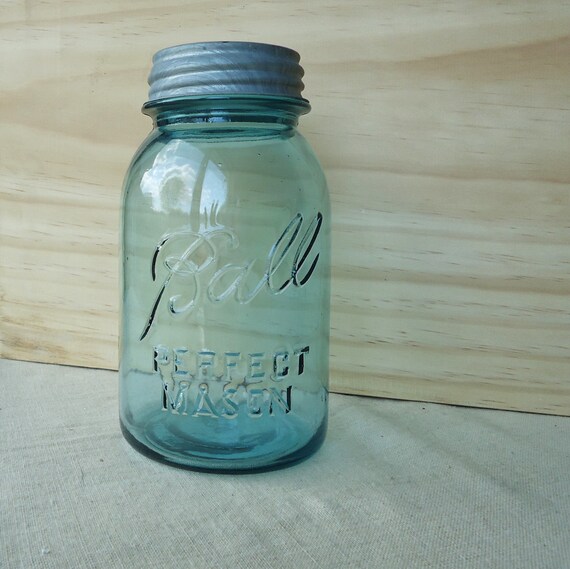 Vintage Blue Mason Jars 1