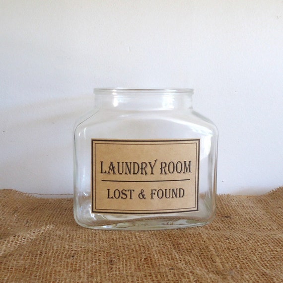 Laundry Room Decor, storage jar, Primitive decor, laundry organization, organizer