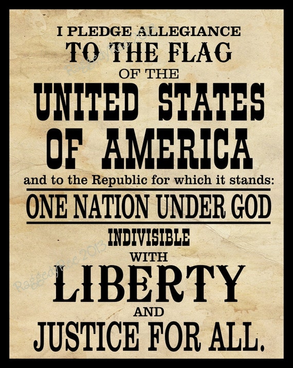 Playful image throughout pledge of allegiance printable Monster image in pledge of allegiance printable