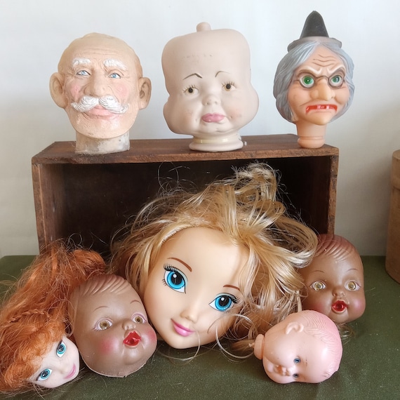 Baby doll heads with cheap hair