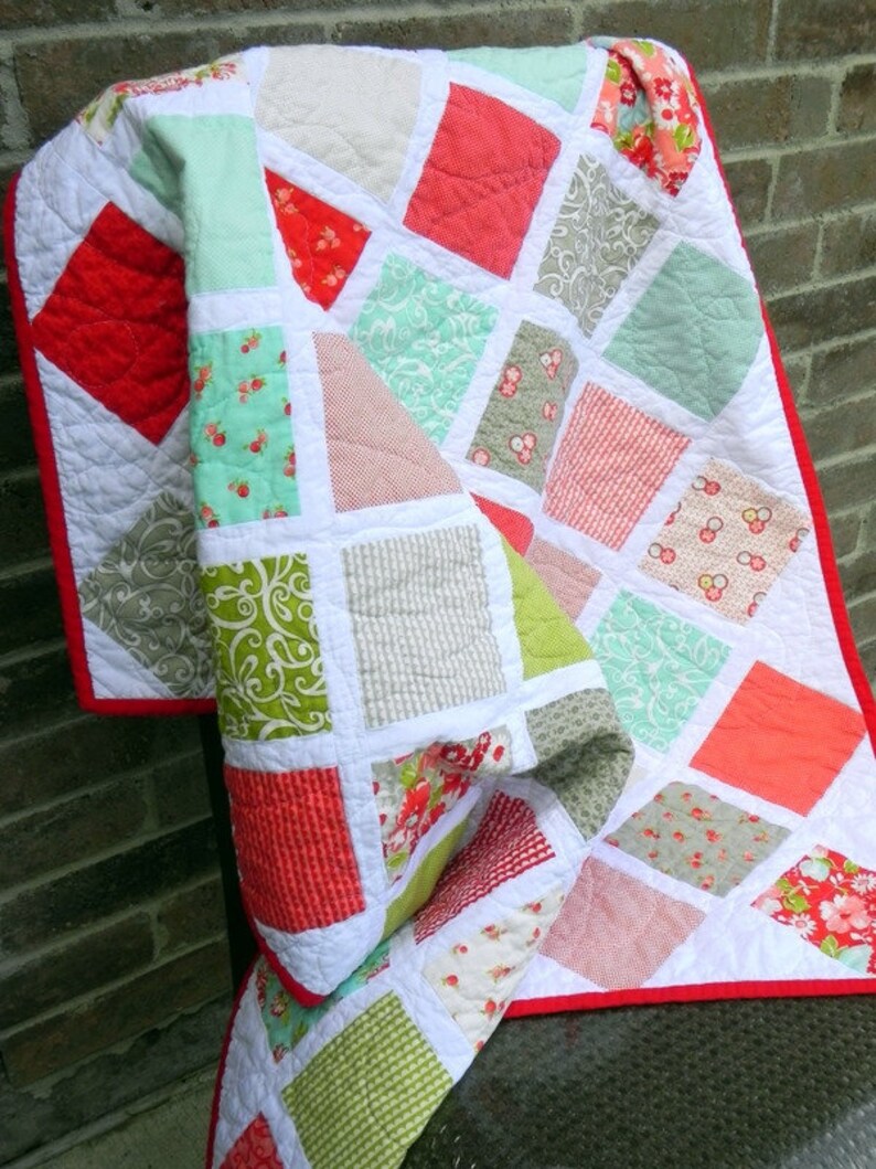 Charm Pack Baby QuiltRuby by Bonnie and Camille for Moda Etsy Jen daly quilts halloween candy