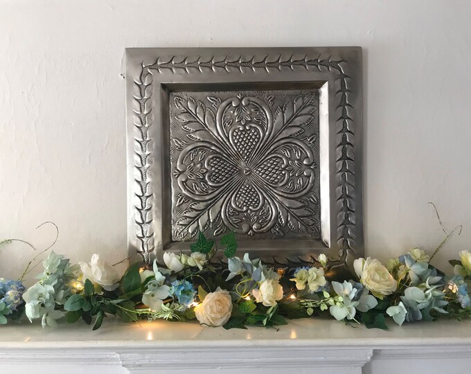 Mantle Garland, Summer Garland, Spring Garland With Lights, Shabby Chic ...