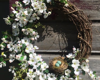Dogwood Wreath, Spring Wreath, Rustic Wreath, Spring Decor, Front Door Wreath, Year Round Wreath