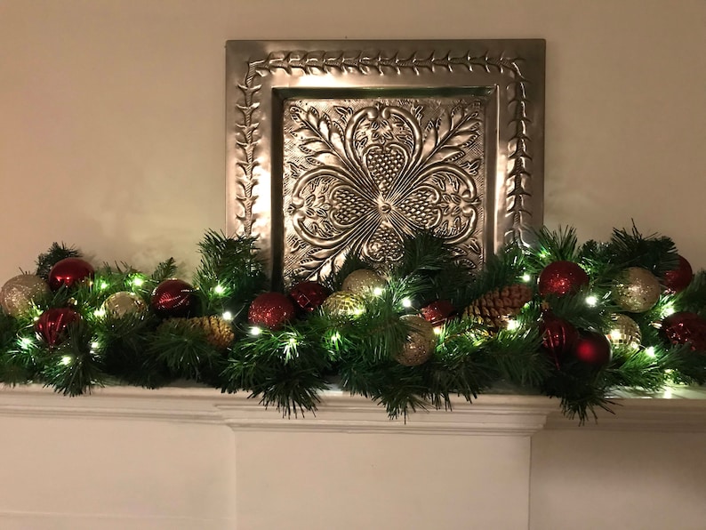 Christmas Mantle Garland Mantle Garland Ornament Pine Cone Etsy