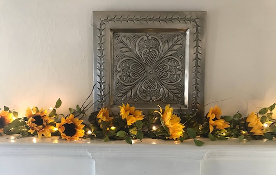 Sunflower Mantle Garland, Autumn Garland, Fall Garland