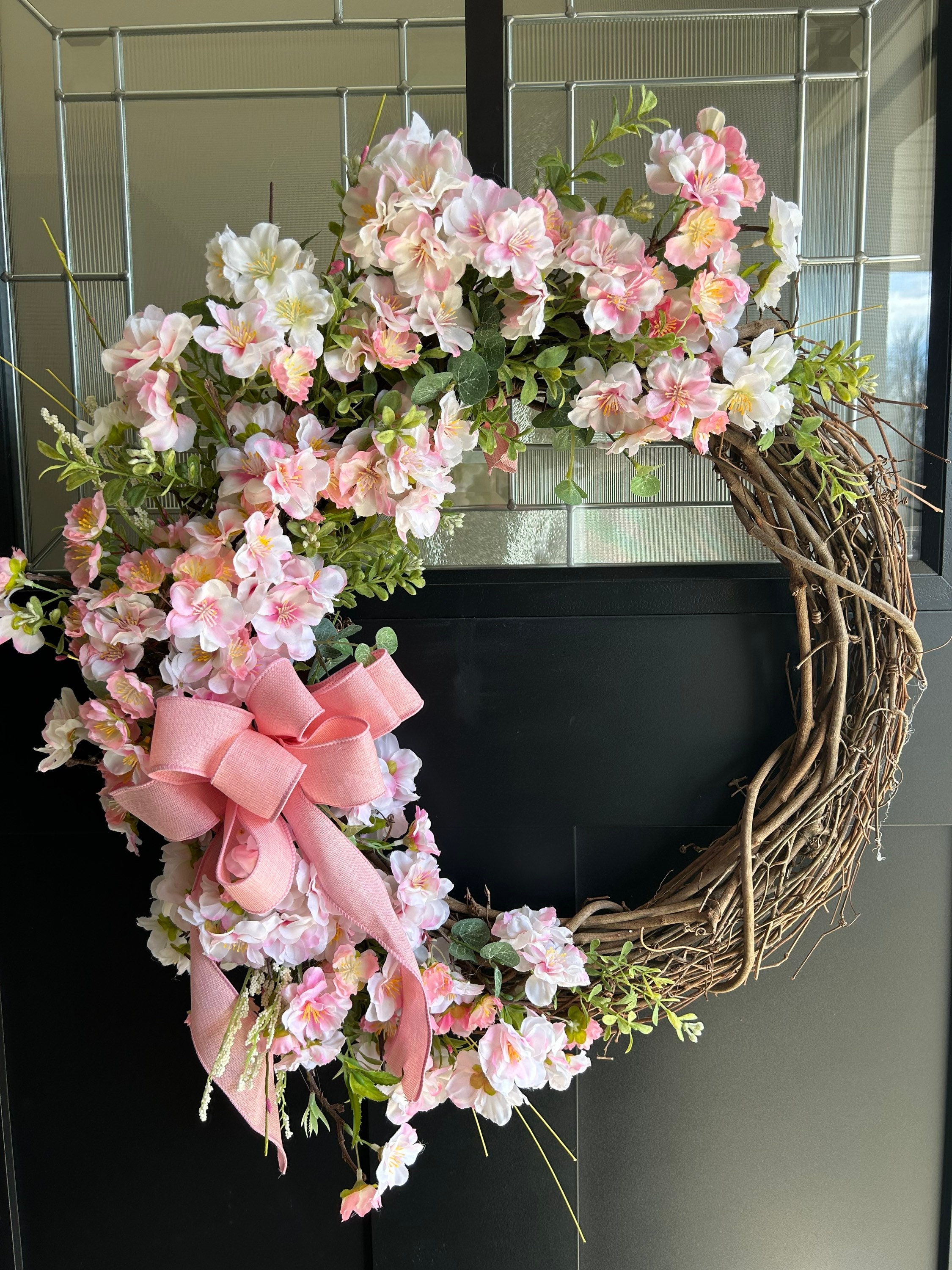 Spring Wreath, Cherry Blossom Wreath, Spring Wreath, Easter Decor 