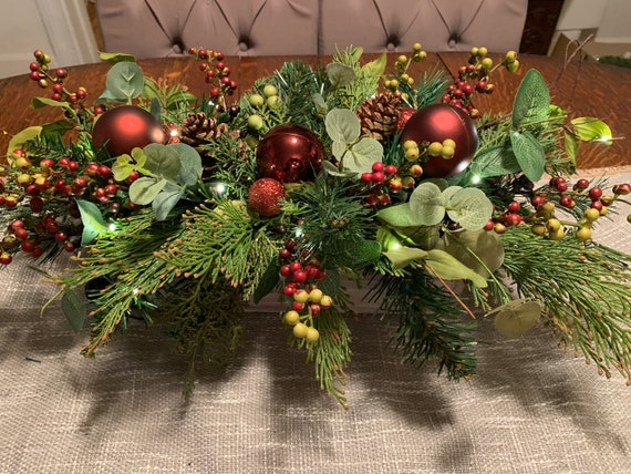 Déco De Noël Artificielle En Pot - 30 Cm Avec Pommes De Pin - Pour Maison, Bureau, Fêtes