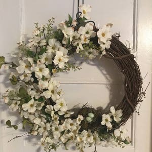 Dogwood Wreath, Spring Wreath, Rustic Wreath, Spring Decor, Front Door ...