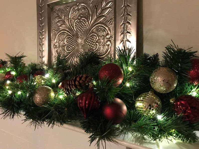 Christmas Mantle Garland Mantle Garland Ornament Pine Cone Etsy