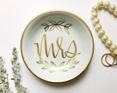 Mrs. Ring Dish, Jewelry Dish, Trinket Dish, Wedding Ring Dish