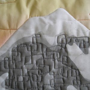 Mount Arrowsmith at Dawn art quilt image 2