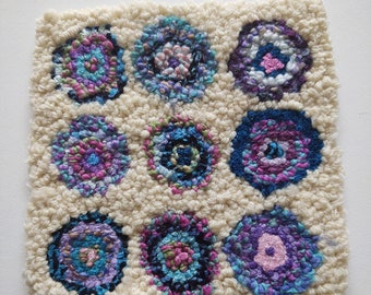 Hooked Rug Penny Sample Rug SALE  Beaconhillcollect Hooked Rug Pennies