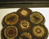 Crows Hooked Rug PDF PATTERN Only Beaconhillcollect Crows Hooked Rug