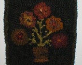 Hooked Rug 5 Penny Flower Pot PDF Format Pattern Only Beaconhillcollect Hooked Rug Flower Pot