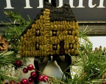 Hooked Rug Saltbox Ornament Beaconhillcollect PDF Format Pattern Only Hooked Rug