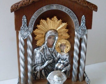 Madonna & Child Antique Altar Thewarehouseshelf Antique Madonna Child Altar