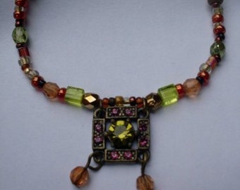 Jewelry Gypsy Bohemian Peridot Beaded Necklace Beaconhillcollect Bohemian Necklace Jewelry