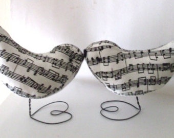 Music Birds Cake Topper/ Ornaments Beaconhillcollect Music Birds