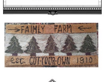 Hooked Rug Family Tree Farm PDF Pattern Beaconhillcollect Hooked Rug Family Tree Farm Pattern