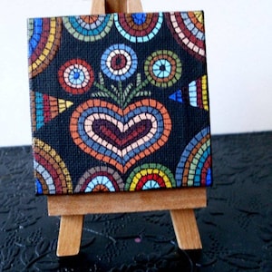 Hooked Rug Painting Beaconhillcollect Hooked Rug Mini Painting