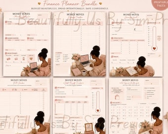 Money Moves Finance Planner Bundle | Budget, Savings, Debt Tracker (Digital Download)