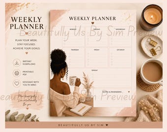 Beautifully Us By Sim Weekly Planner (Digital Download)