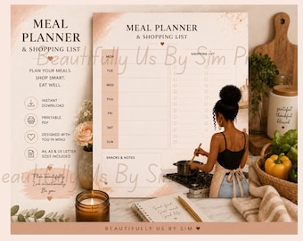 Beautifully Us By Sim Meal Planner (Digital Download)
