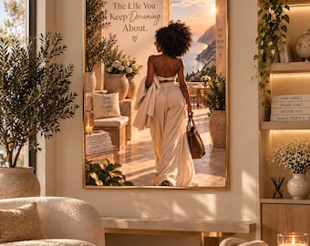 You Deserve The Life You Dream About Print | Black Woman Inspirational Wall Art (Digital Download)