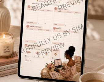 Monthly Budget Planner Printable | Money Moves Tracker (Digital Download)