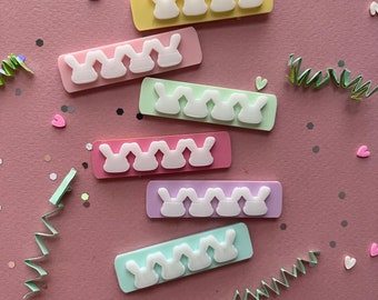 Easter bunny acrylic hair clips