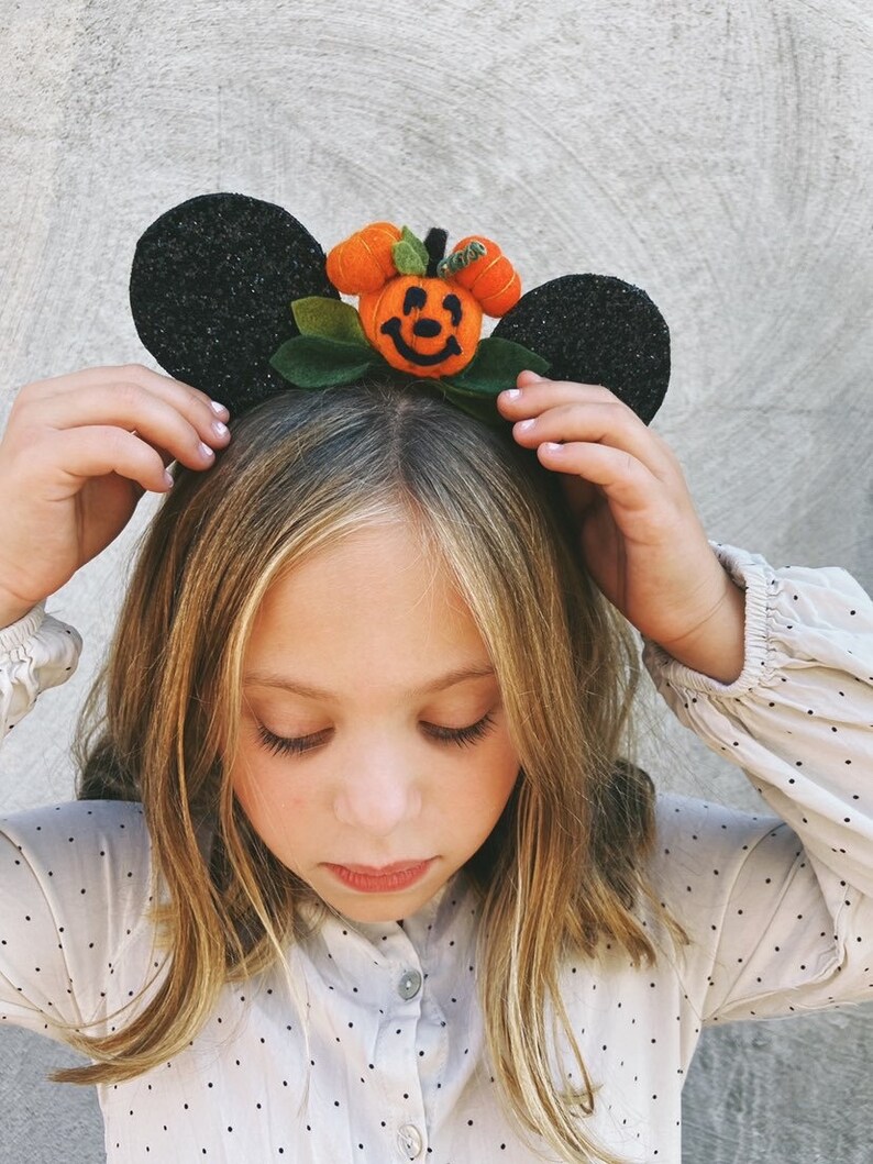Mickey Mouse Pumpkin Ears Headband - Etsy