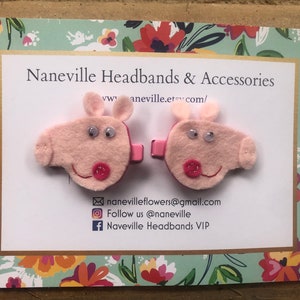 Peppa pig hair clip set (2 clips)