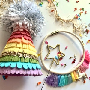Fringe felt sparkle party hat, on nylon headband, you pick your shades