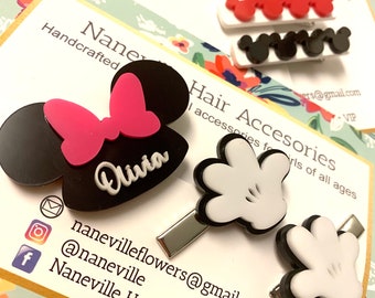 Disney mouse ears acrylic  hair clips