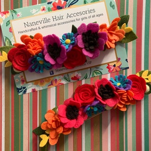 Dainty Fiesta flower headband