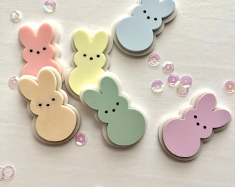 Peep bunny Acrylic bar, hair clip