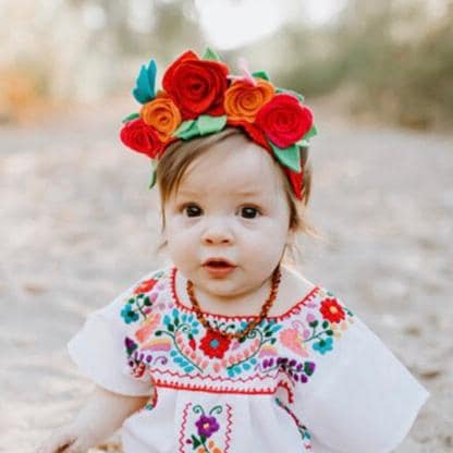 For All Ages: Butterfly Frida Kahlo Flower Headband. Day of  display picture 2