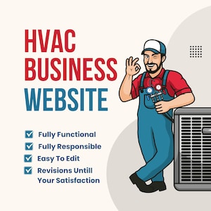 Sitio web de 5 páginas para empresas de climatización (HVAC), totalmente funcional y personalizado, fácil de editar, con revisiones hasta su completa satisfacción. Plantillas y temas de WordPress.