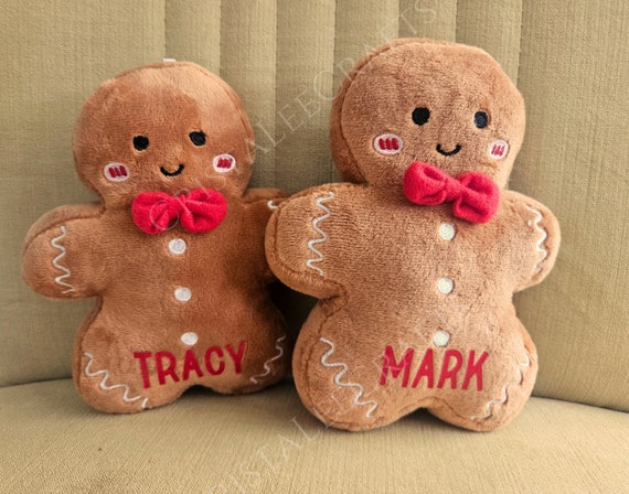 Personalized Gingerbread Man Plush Holiday Plush Stocking