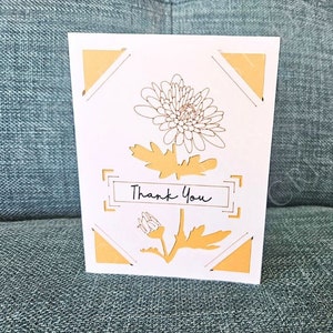 Floral Thank You Card - Blank Card