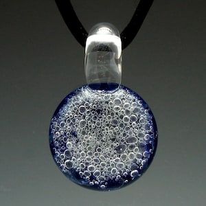 Cremation Jewelry - Hand Blown Glass Cobalt Pendant