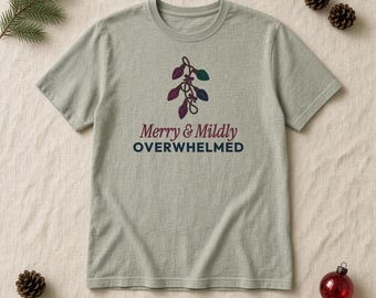 God och Milt Överväldigad T-shirt, Klassisk Julbelysningst-T-shirt, Komfortfärger