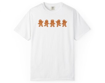 Camiseta de Natal com estampa de biscoito de gengibre, camiseta fofa para as festas de fim de ano, Comfort Colors