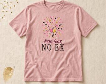 Nyårs-Inget Ex-tröja, Champagnekonfetti-nyårströja, Komfortfärger