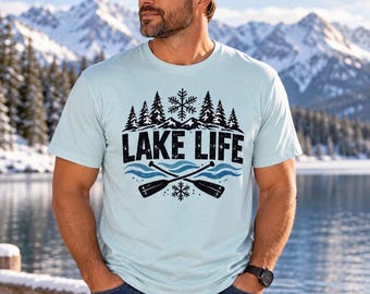 Lake Life Shirt, Paddles and Pine Trees Lake House Tee, Comfort Colors
