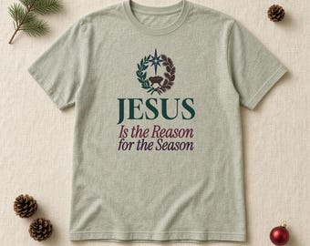 Jesus är anledningen till säsongen T-shirt, klassisk kristen jultröja