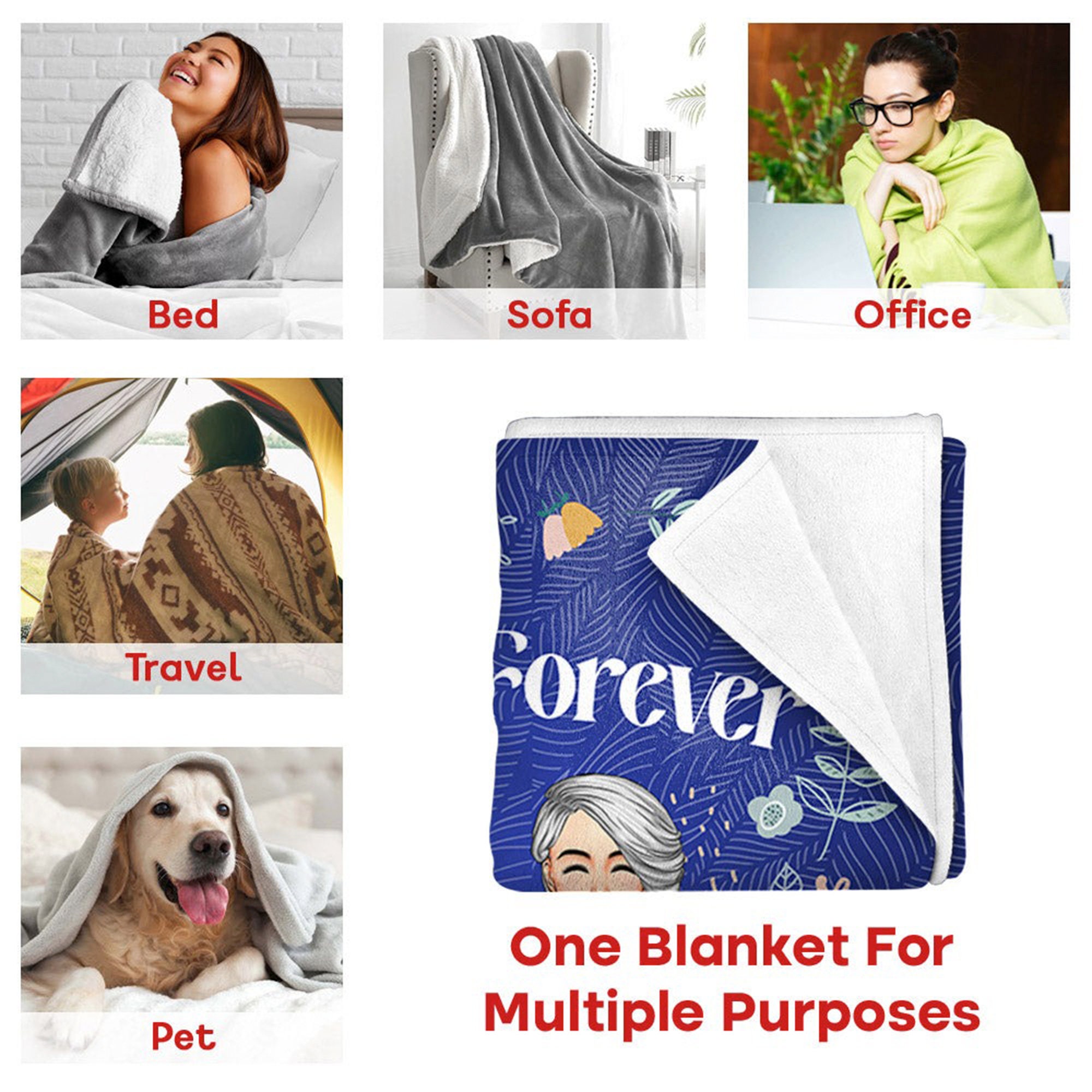 Personalized Sister Blanket, Sisters Forever Blanket, Think of This Blanket, Gift for Sisters ...