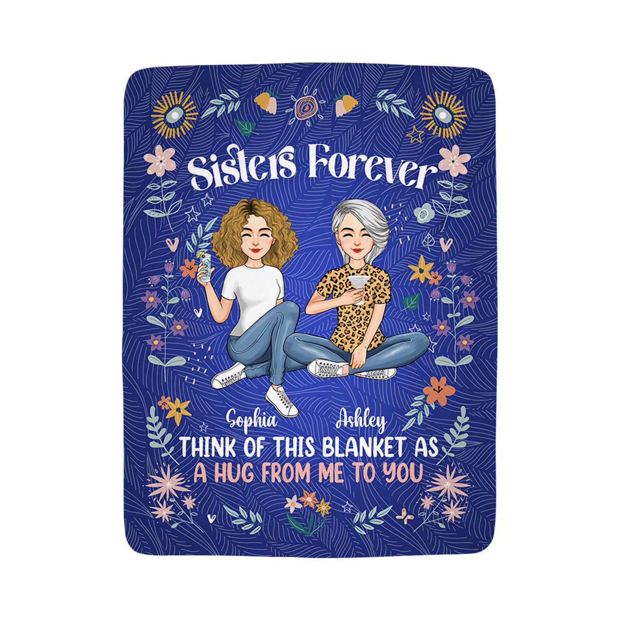 Personalized Sister Blanket, Sisters Forever Blanket, Think of This Blanket, Gift for Sisters ...