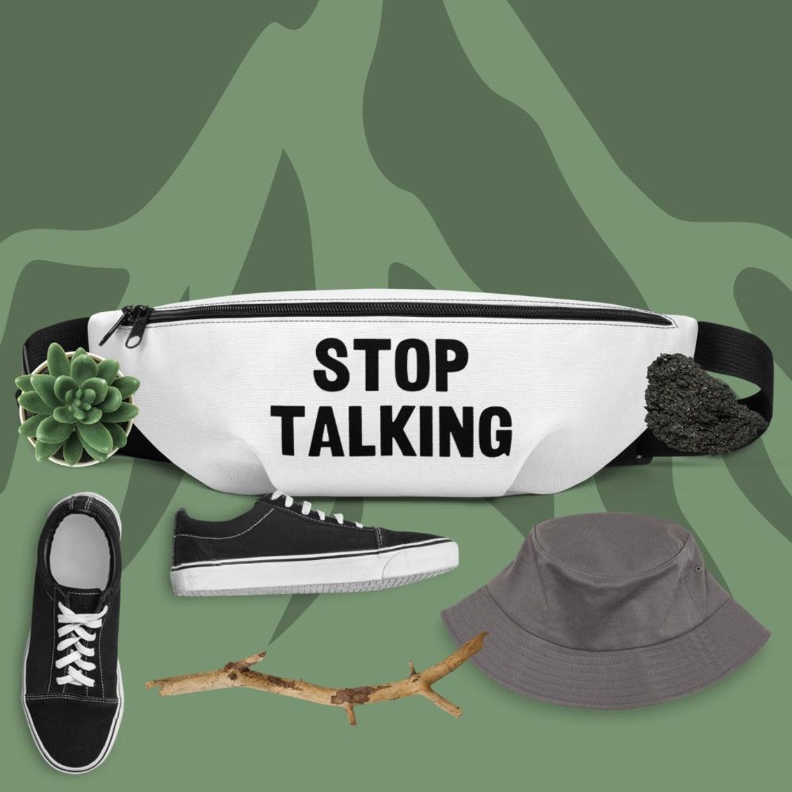 STOP TALKING Jammy Pack Fanny Pack Bum Bag Humor Satire Etsy