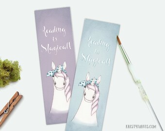 PRINTABLE Bookmarks Unicorn Party Favor, Summer Reading - End of year student gift, DIY Bookmark, Bookworm Gift, Unicorn Gift